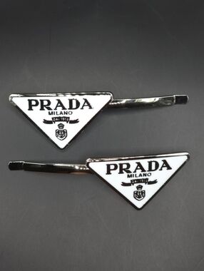 2x Prada Style Hair Clips